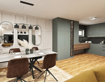 Očima designéra: Moderní obývací pokoj s kuchyní