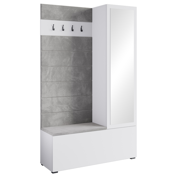 Sconto Předsíňová sestava  ABRA bílá vysoký lesk