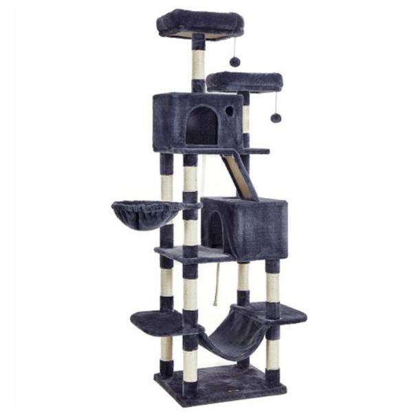 Kočičí škrabadlo ACADEMIA kouřově šedá 1