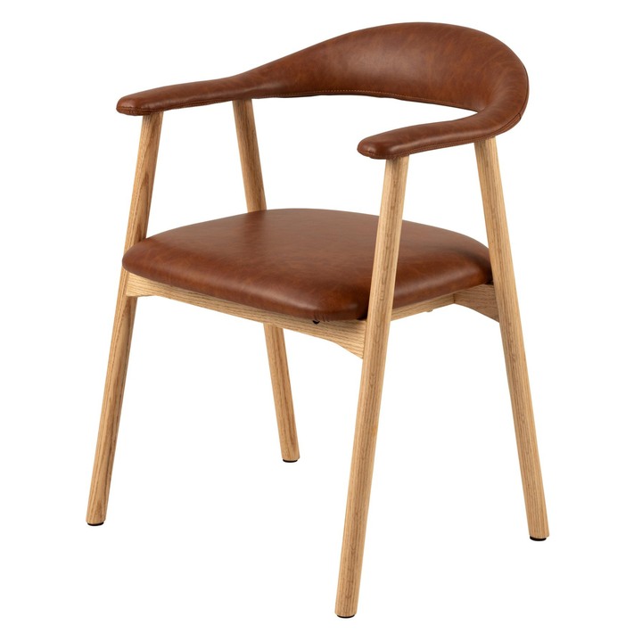 Sconto Jídelní židle ADDI PU dub/hnědá