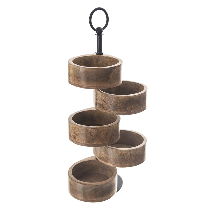 Sconto Servírovací stojan AIDAN mango/kov