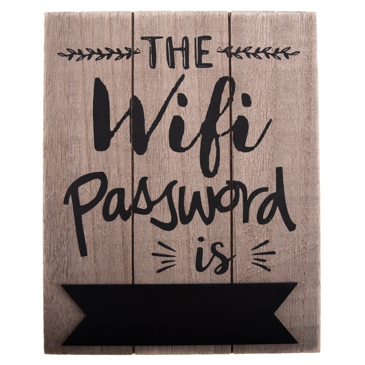 Závěsná cedule wifi ALEENA dřevo 1