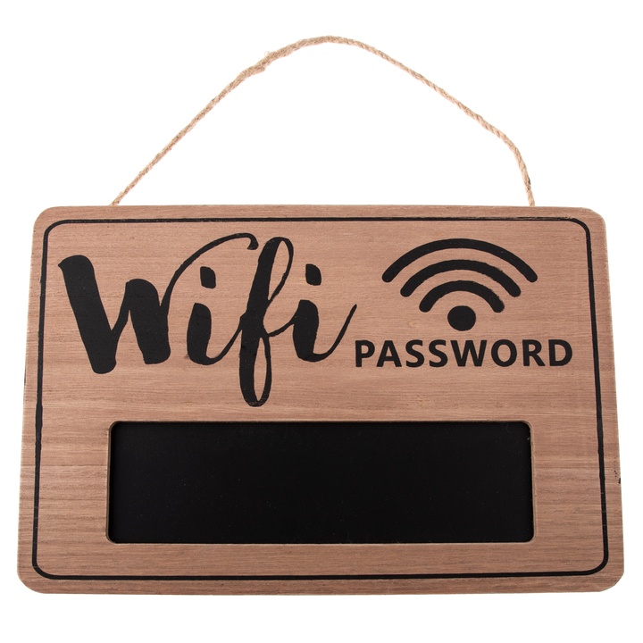 Závěsná cedule wifi ALEENA přírodní 1