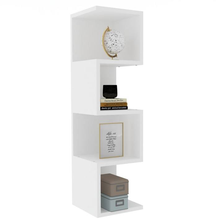 Sconto Rohový regál ALIN bílá