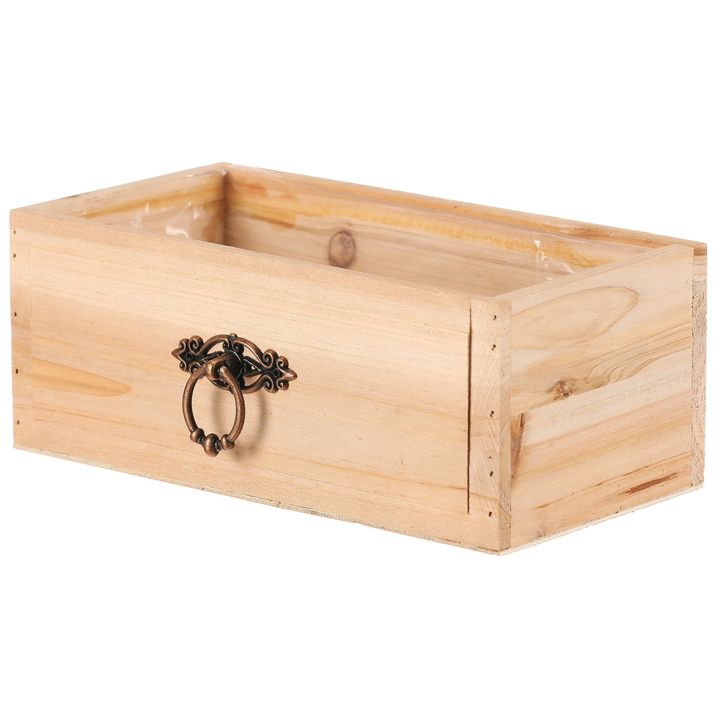 Sconto Obal na květináč AMIEL dřevo, šířka 25 cm