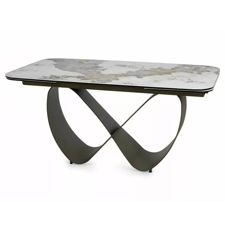 Jídelní stůl ANFANATY bílá/měděná 1