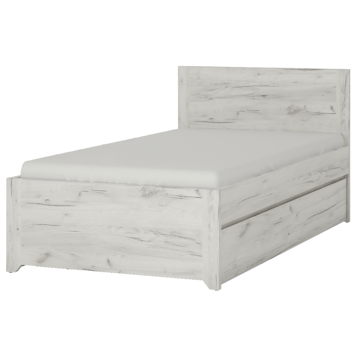 Sconto Postel s výsuvným lůžkem ANGEL 90 dub craft bílý, 90x200 cm