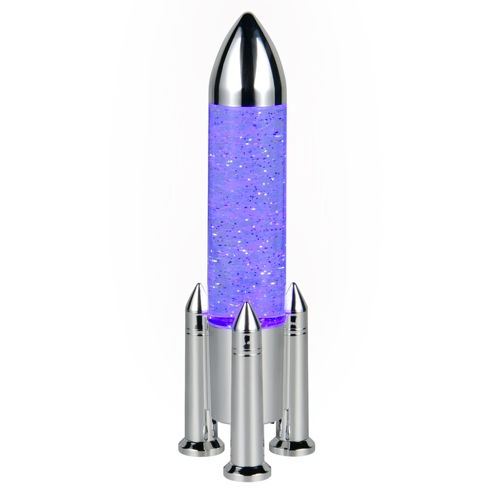 Sconto Stolní lampa APOLLO stříbrná