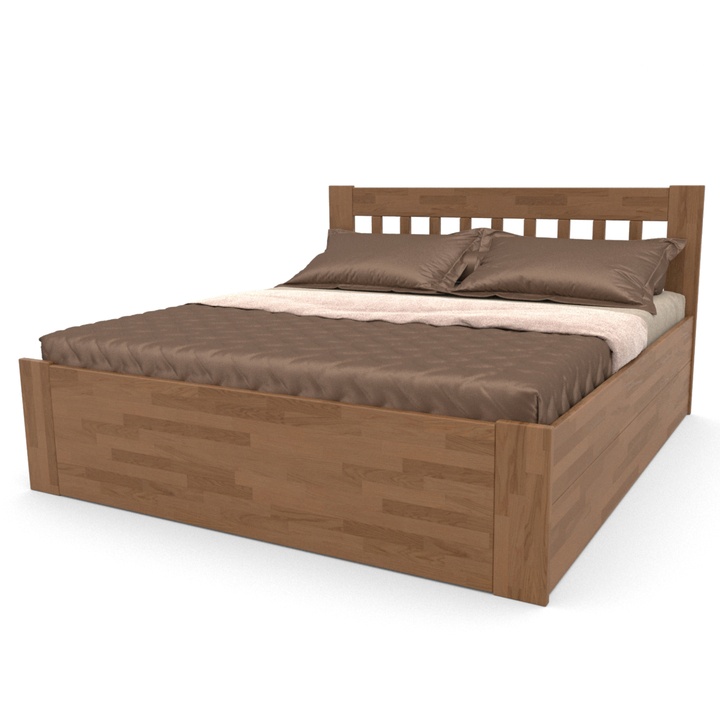 Sconto Postel APOLONIE BOX II dub/ořech světlý, 180x200 cm