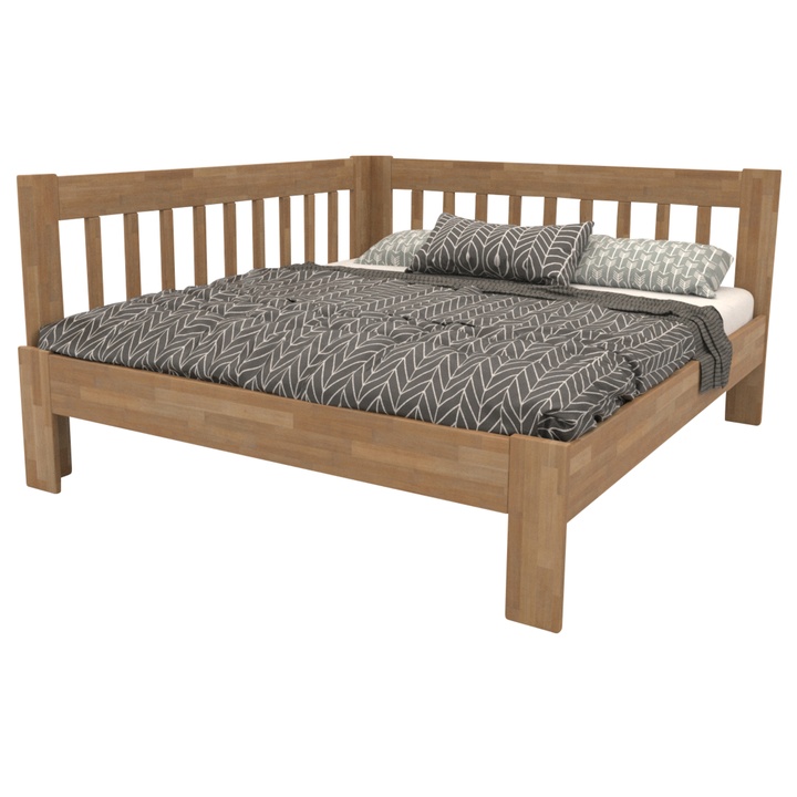 Rohová postel APOLONIE buk/levá, 180x200 cm 1