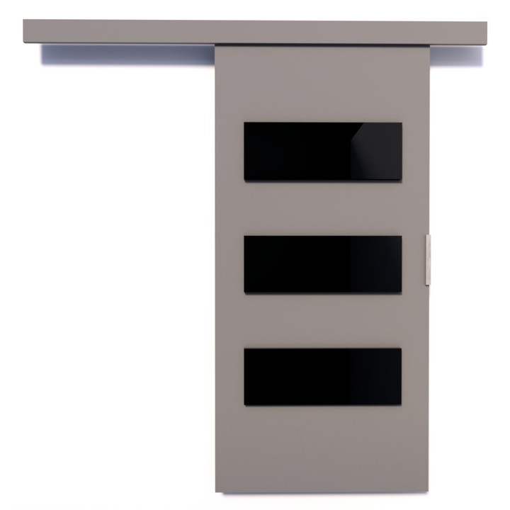 Posuvné dveře ARES 106 šedá/černá, 106x205 cm 1