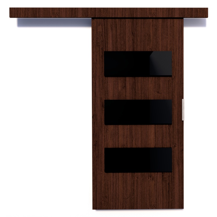 Posuvné dveře ARES 76 wenge/černá, 76x205 cm 1