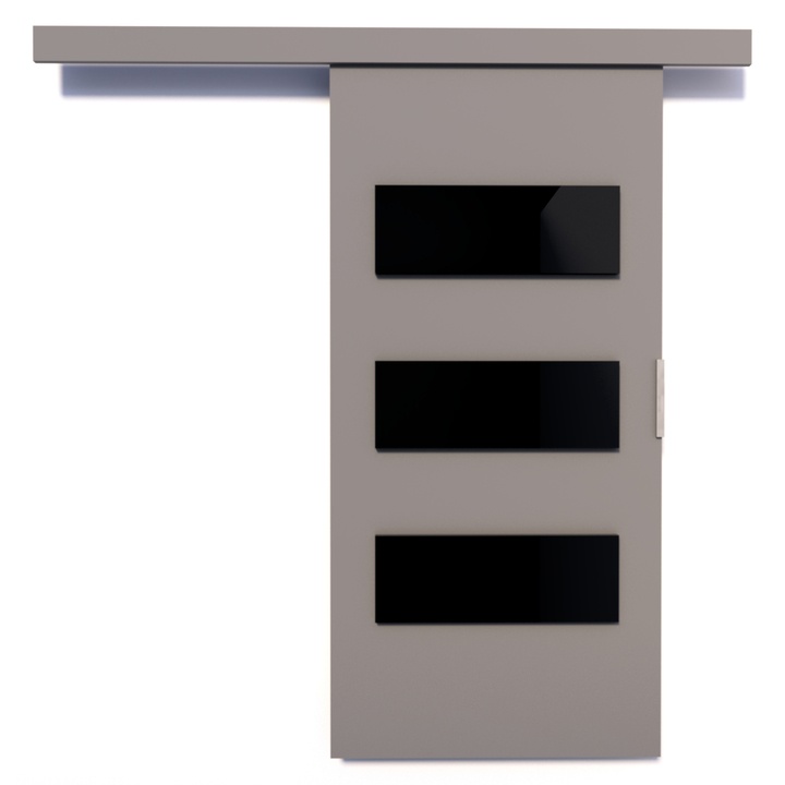 Posuvné dveře ARES 86 šedá/černá, 86x205 cm 1