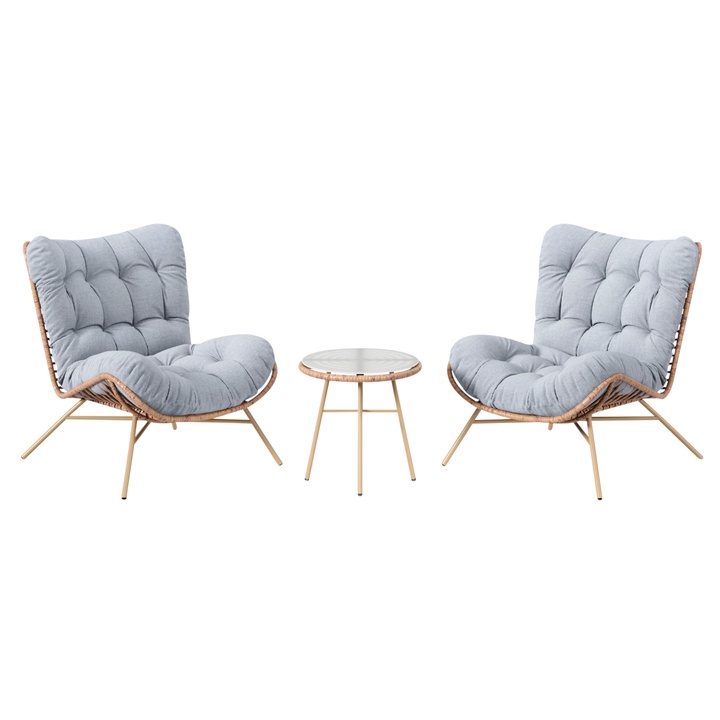 Sconto Balkonový set ARGOS světle hnědá/béžová