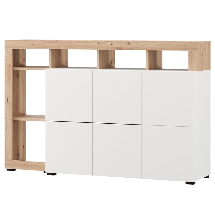 Komoda ARGYLL 154 2Z1D bílá/dub artisan 1
