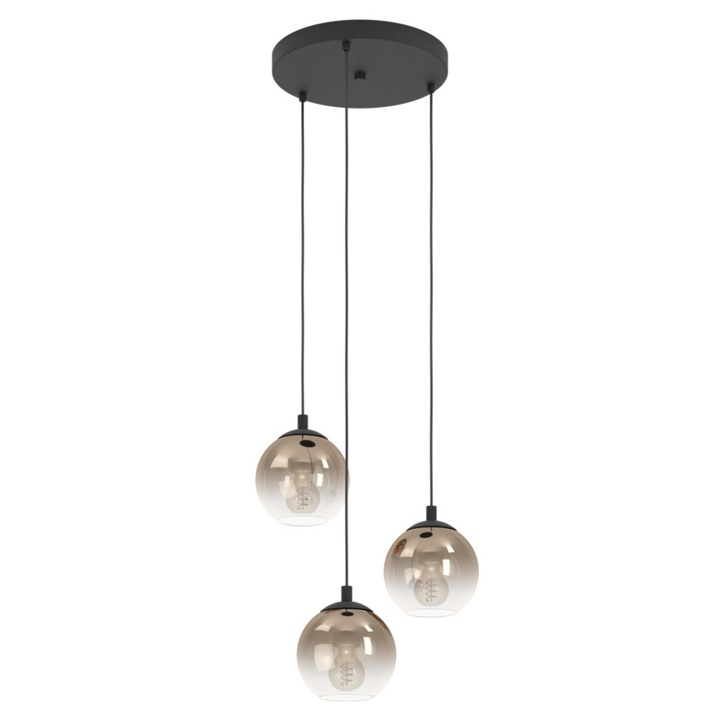 Závěsné svítidlo ARISCANI 3 černá/hnědá 1