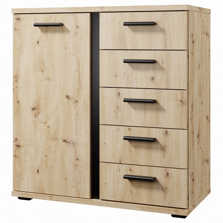 Komoda ARLANA 3 dub artisan/černá 1