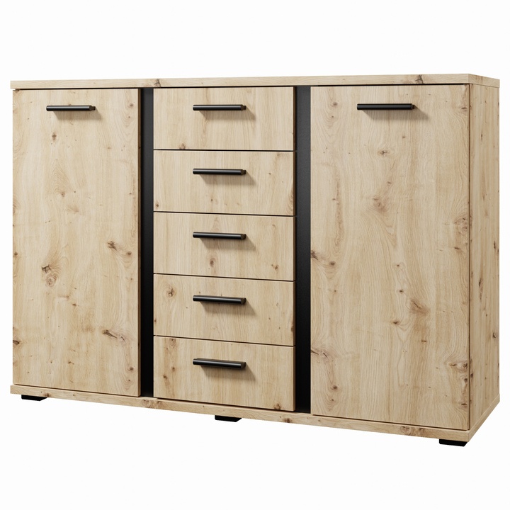 Komoda ARLANA 4 dub artisan/černá 1