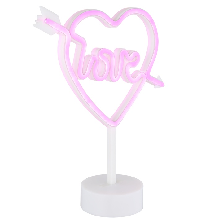 Sconto Stolní LED lampa ARMOR bílá/růžová