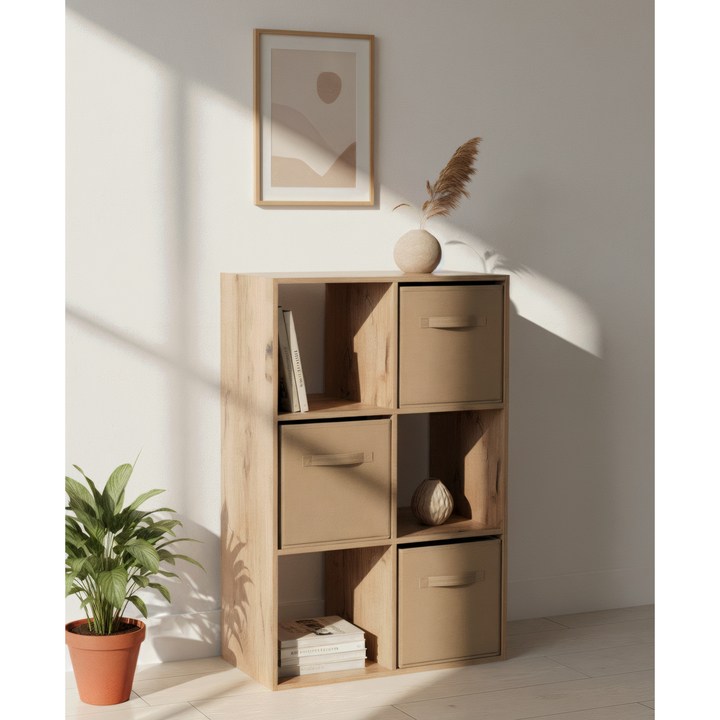 Sconto Regál ARVIKA III dub artisan/béžová