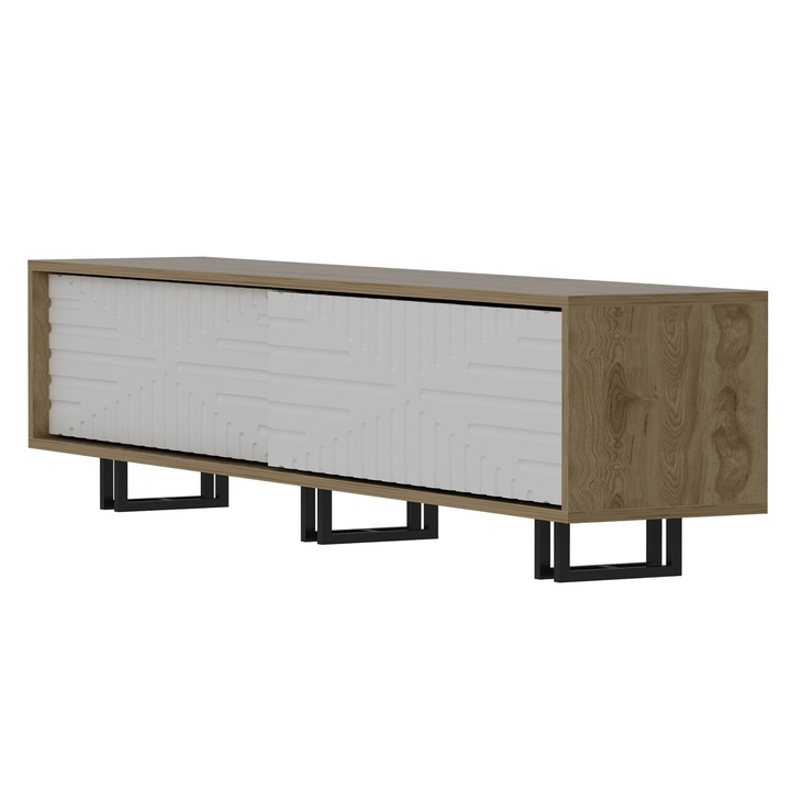 TV komoda ASKAL dub/bílá 1