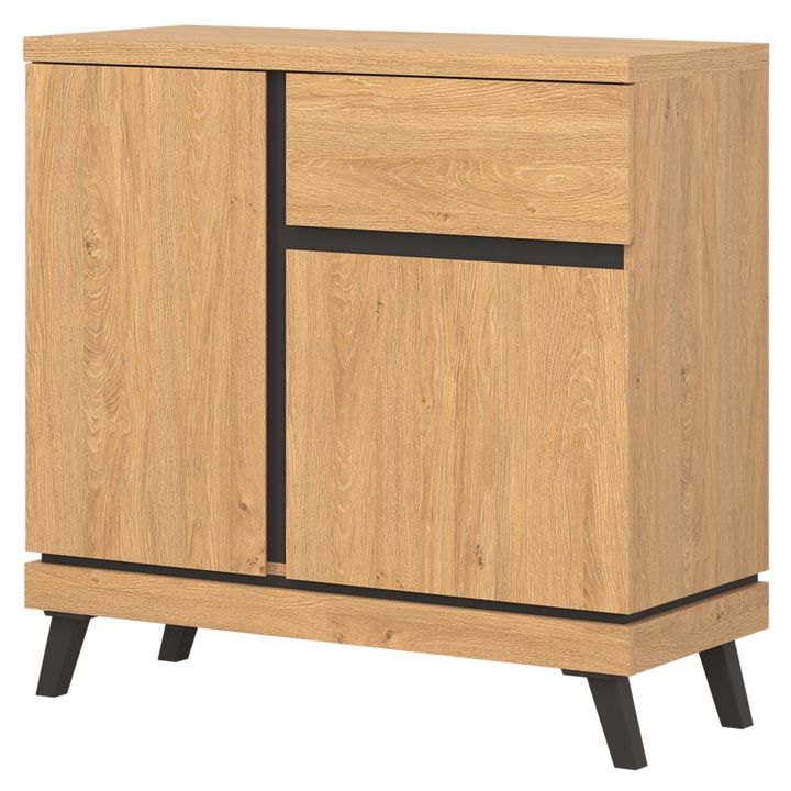 Sconto Komoda ATHEIA AT02 dub kamenný/černá