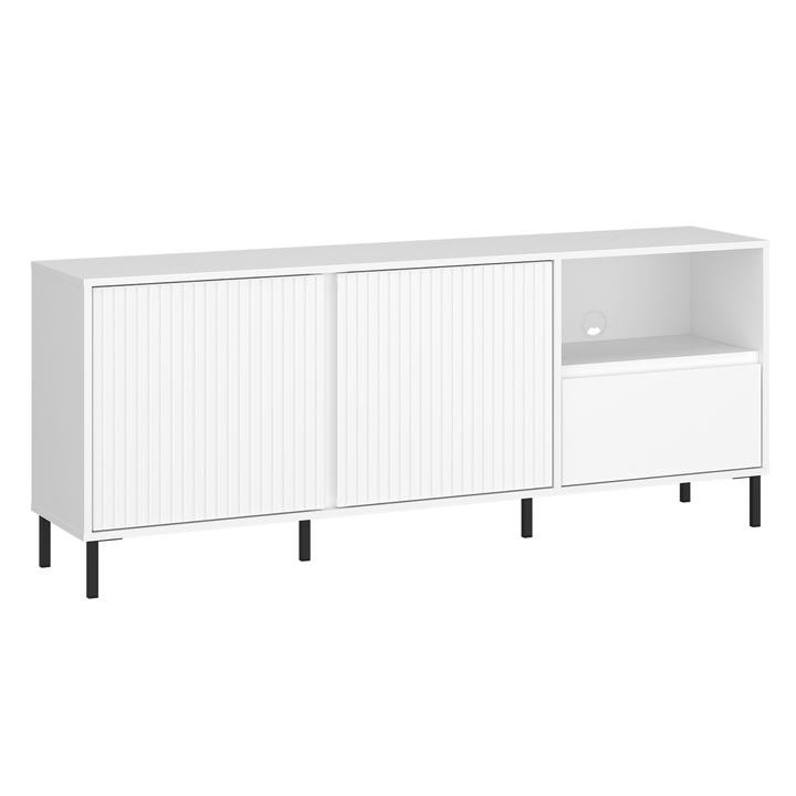 Sconto TV stolek AVENALE 01 bílá vysoký lesk