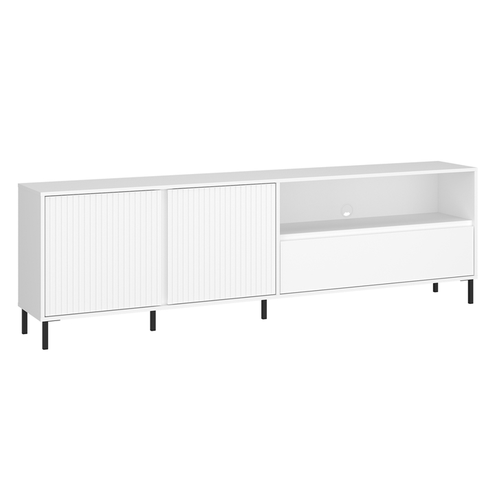 Sconto TV stolek AVENALE 03 bílá vysoký lesk