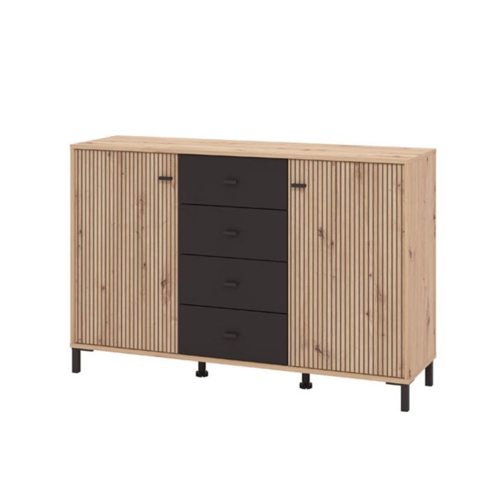 Sconto Komoda  AVIGNON dub artisan/černá