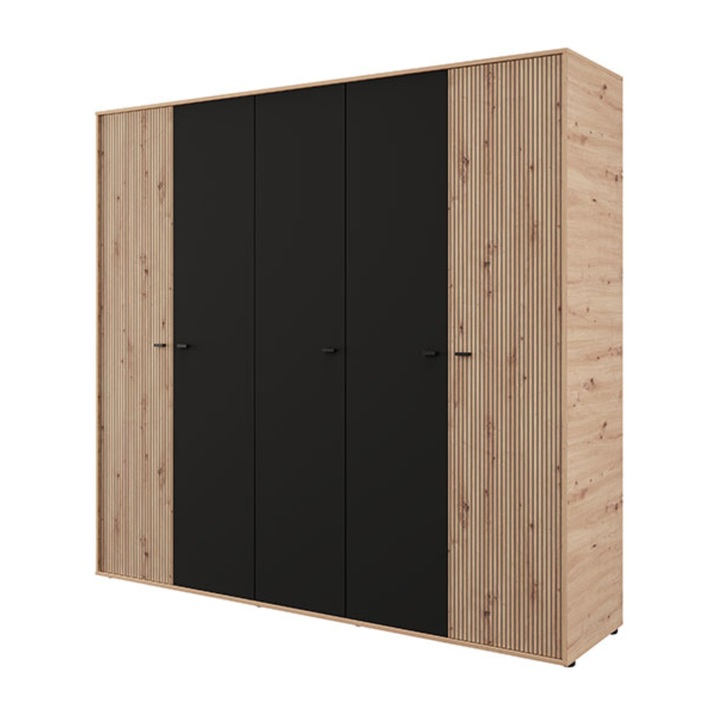Sconto Šatní skříň AVIGNON dub artisan/černá