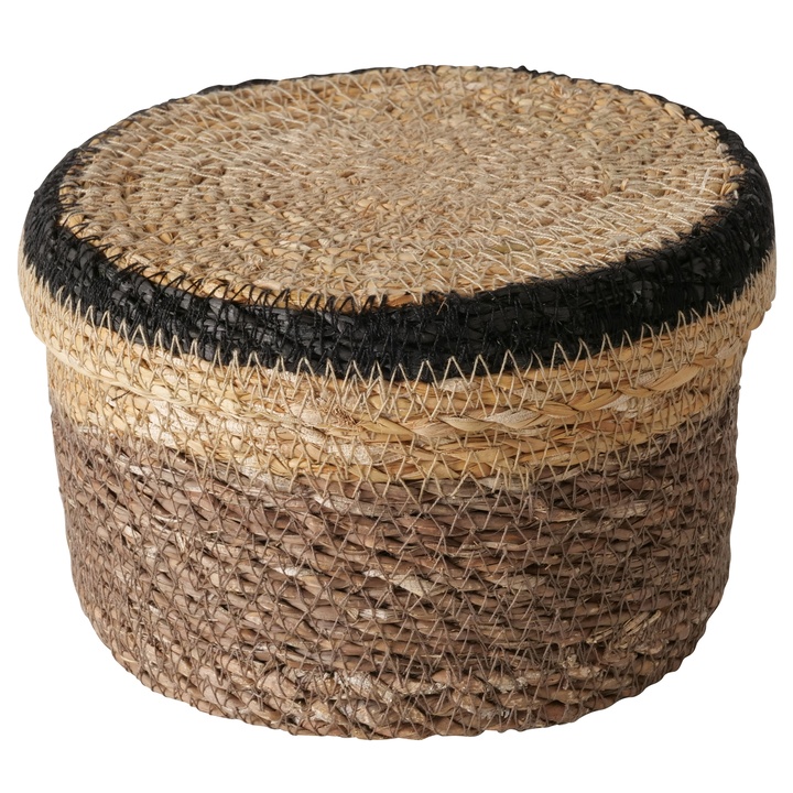 Sconto Košík s víkem BABOU mořská tráva, šířka 16 cm