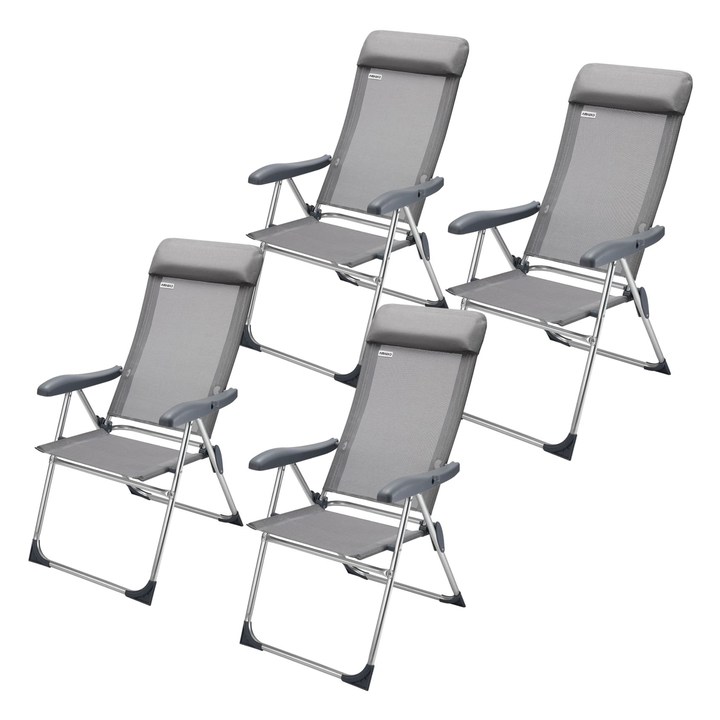 Zahradní židle BAGG šedá, set 4 ks 1