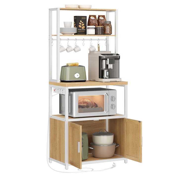 Sconto Regál BAKER 1 dub/bílá