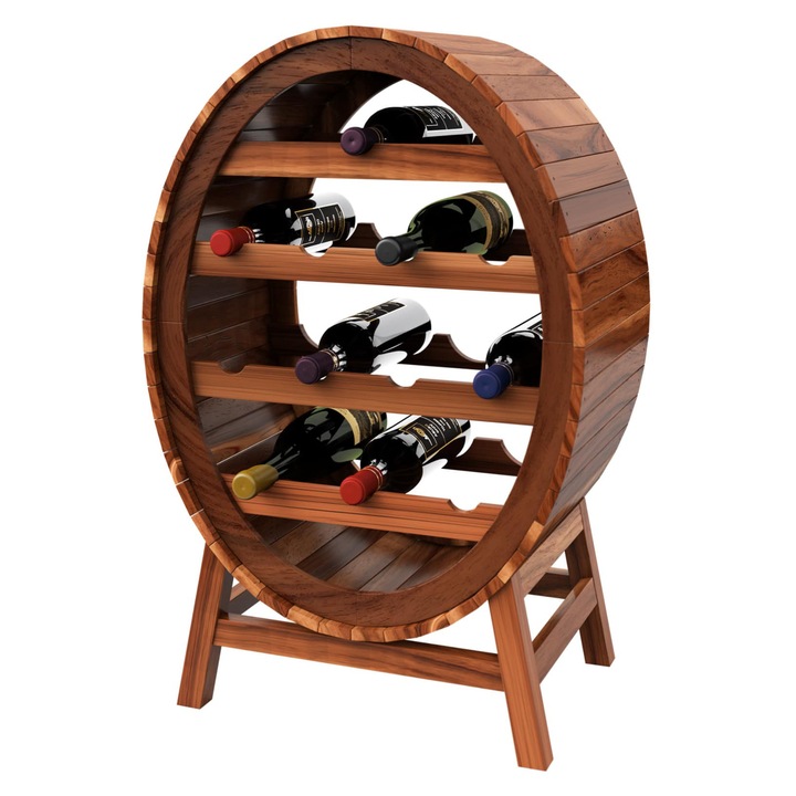 Stojan na víno BARREL hnědá 1