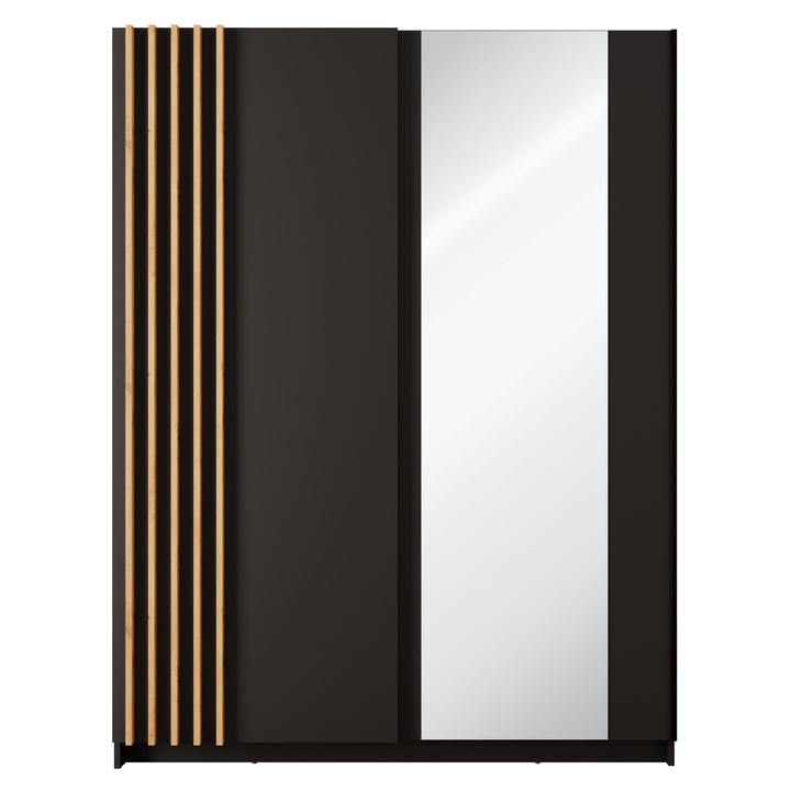 Sconto Šatní skříň BAYADERO černá, šířka 151 cm