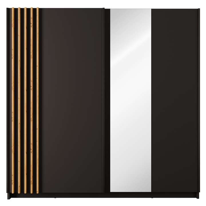 Sconto Šatní skříň BAYADERO černá, šířka 201 cm