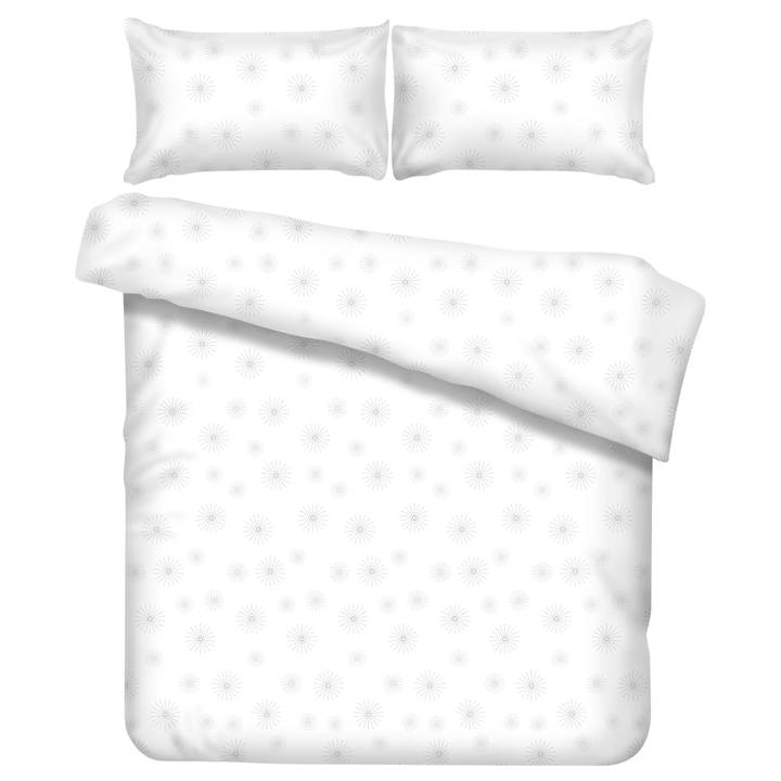 Sconto Povlečení BEAM bílá, 70x90 a 140x200 cm