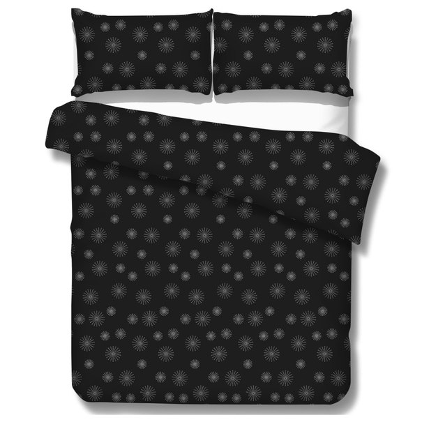 Sconto Povlečení BEAM černá, 2ks 70x90 a 210x240 cm