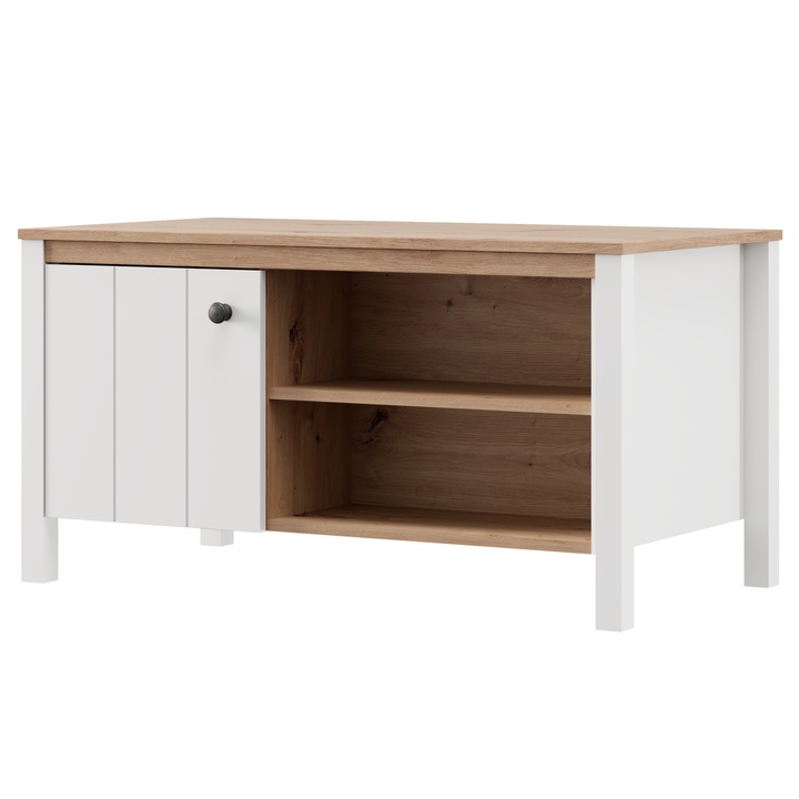 Konferenční stolek BEDFORD 2D bílá/dub artisan 1