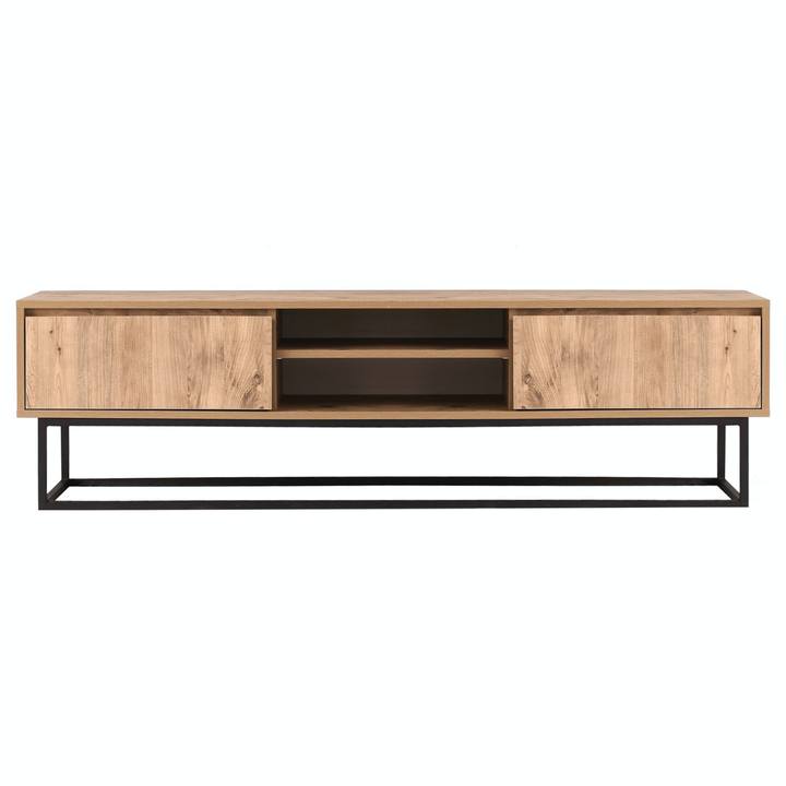 Sconto TV stolek  BELINDA černá/borovice, šířka 180 cm