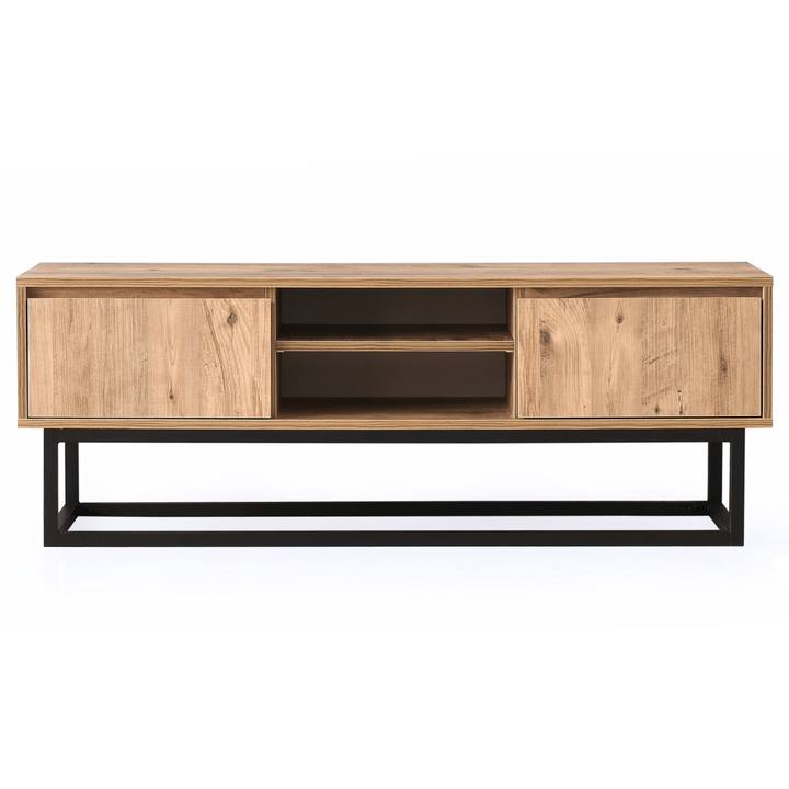 TV stolek  BELINDA černá/borovice, šířka 140 cm 1