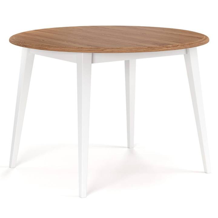 Sconto Jídelní stůl BELLU bílá/dub, šířka 90 cm