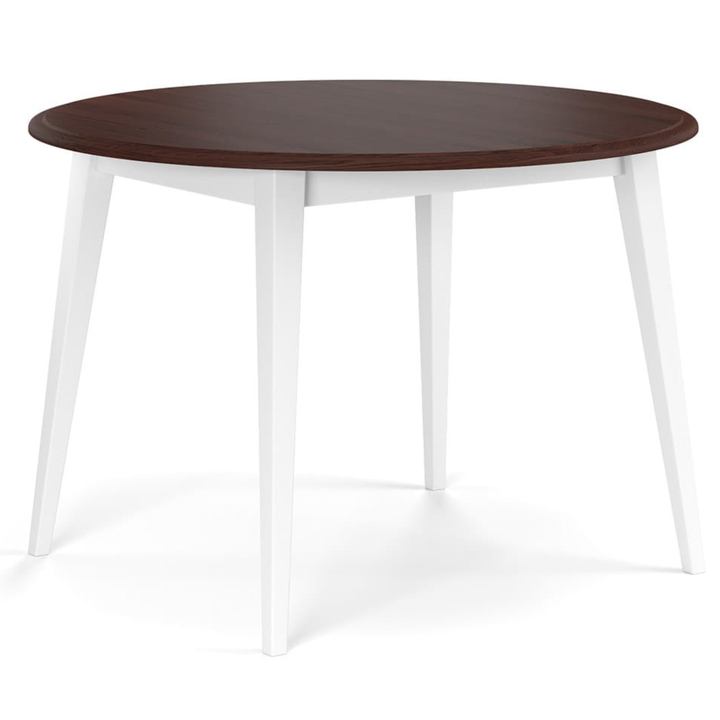 Sconto Jídelní stůl BELLU bílá/ořech, šířka 90 cm