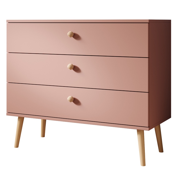 Komoda BENI růžová 1