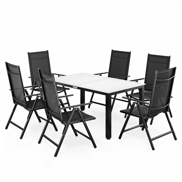 Zahradní set BERN 3 černá/bílá 1