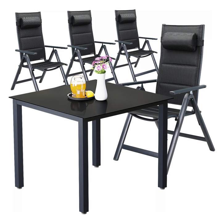 Zahradní set BERN 5 antracitová/černá 1