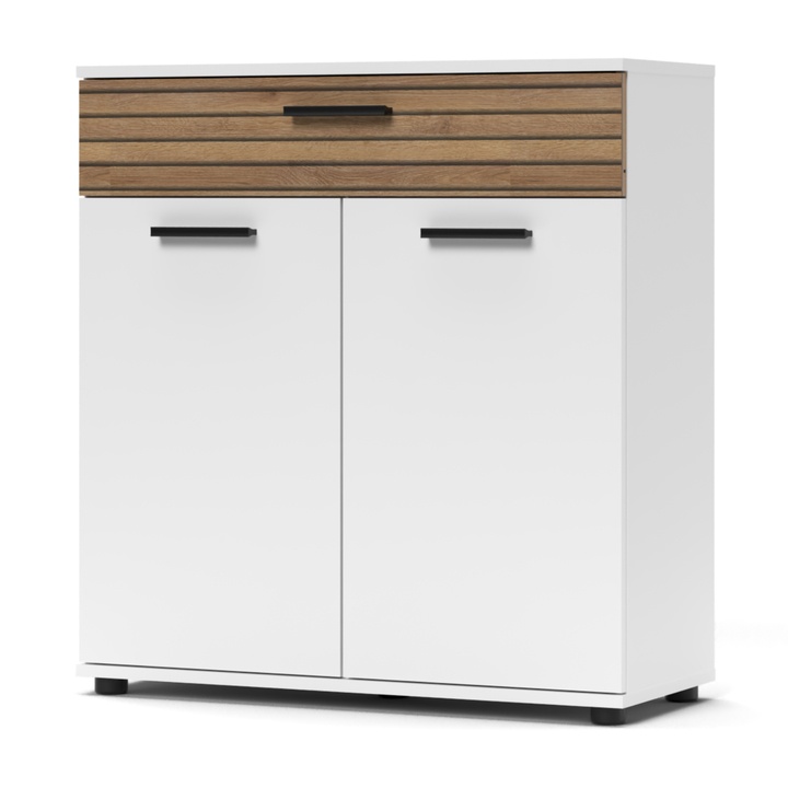 Sconto Komoda BERNO 2 přírodní/bílá