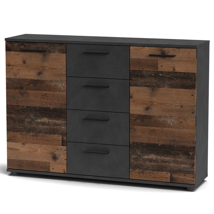 Sconto Komoda BERNO 4 matera/old style tmavá