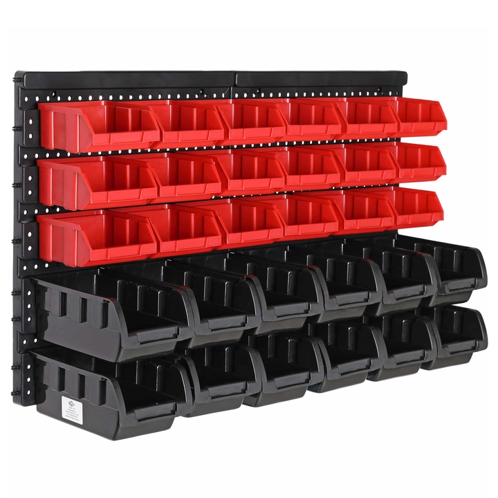 Nástěnka na nářadí s boxy BIN 1 černá/červená 1