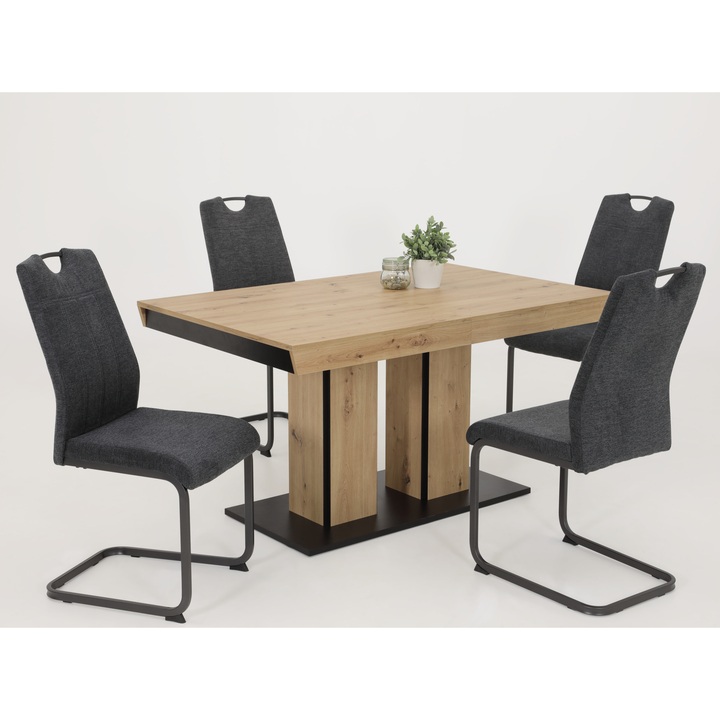 Sconto Jídelní set BIRGER I dub artisan/antracitová